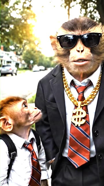 Why Americans Work So Much? 😂 #Funny #Monkey #Comedy