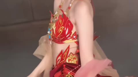 Sexy Coral red Dress Fiery Model Pose | Daily Beauty EP 764