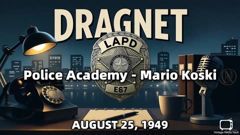 Dragnet - Police Academy - Mario Koski - August 25, 1949 - Classic Police Radio Drama