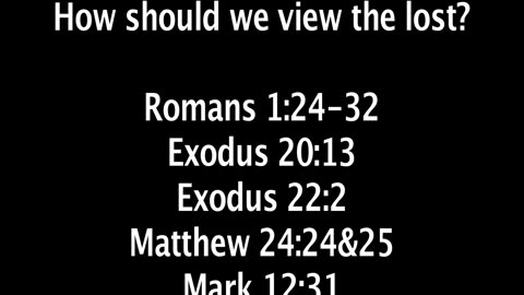 Sunday November 2, 2025. How are we to view the lost?