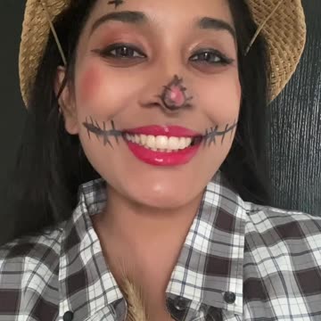 Easy Scarecrow Halloween Makeup Tutorial 👻 | Spooky Halloween Makeup for Beginners