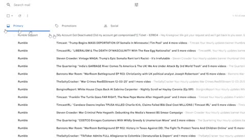 Email to Rumble About Deactivating an Account