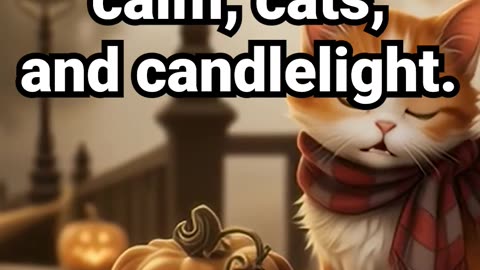 Subscribe for more calm, cats, and candlelight #cutecats #asmr #rainambience