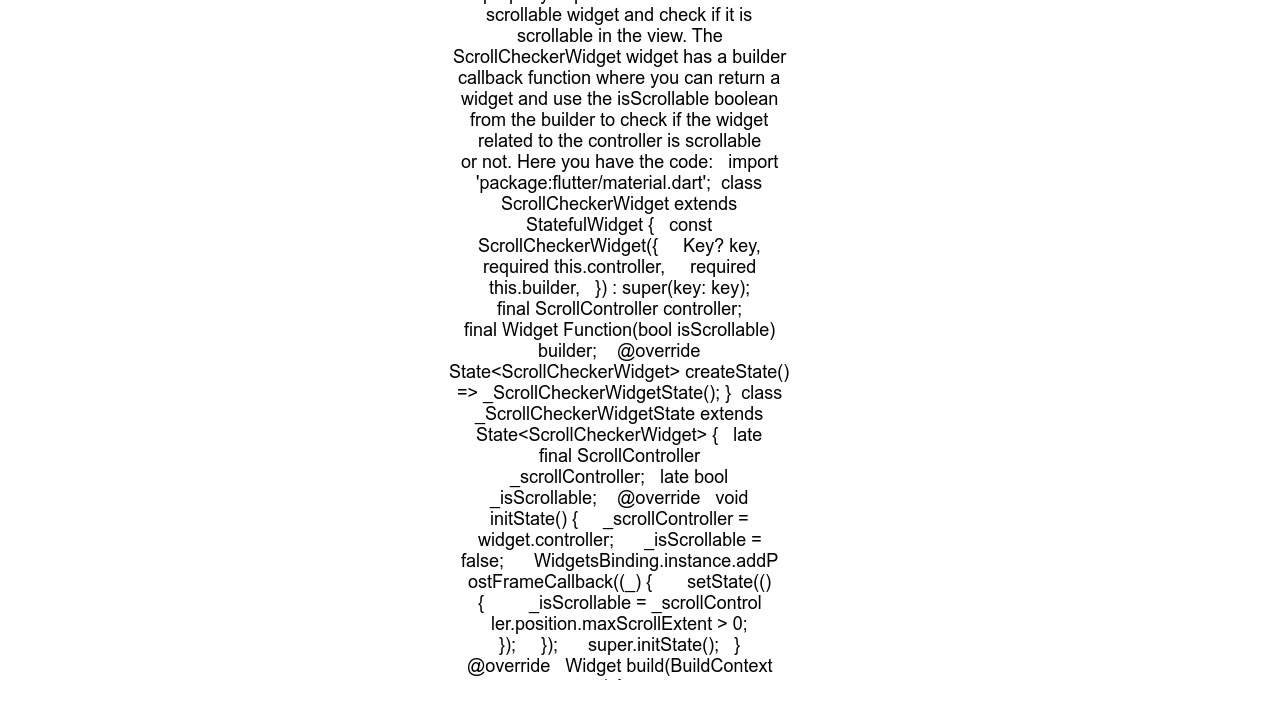 Detect if a SingleChildScrollviewListview can be scrolled