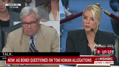 Pam Bondi Stonewalls Democratic Senator Over FBI’s $50,000 Tom Homan Sting