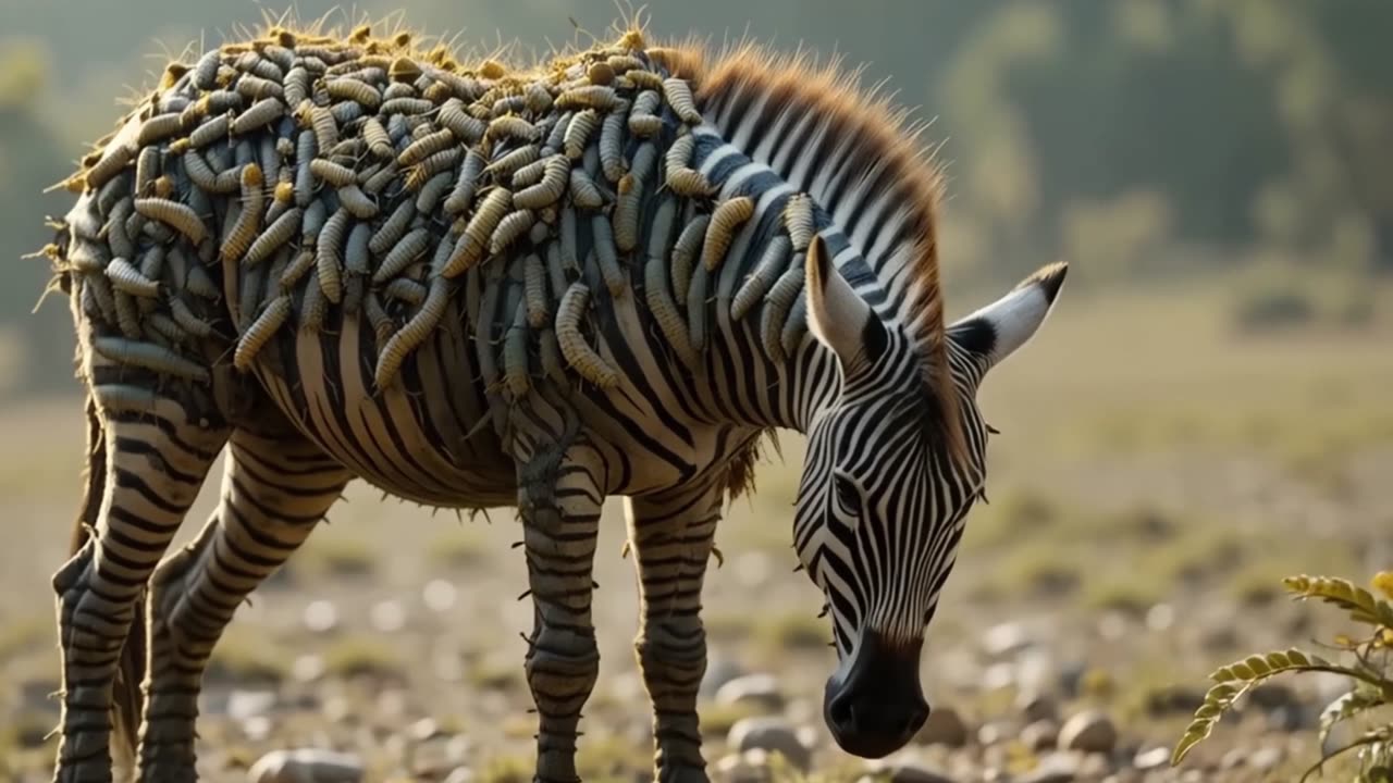 Zebra rescued by people successfully.