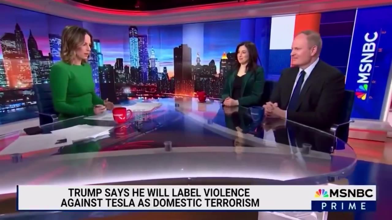 DERANGED: MSNBC says violence targeting Tesla---such as attacks on its facilities—as 'a form of protest, NOT domestic terror