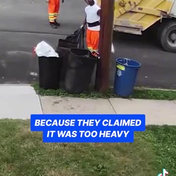 🚨 MOM SNAPS - DOES THE GARBAGE MEN’S JOB WHILE HER BABY CRIES ON THE LAWN