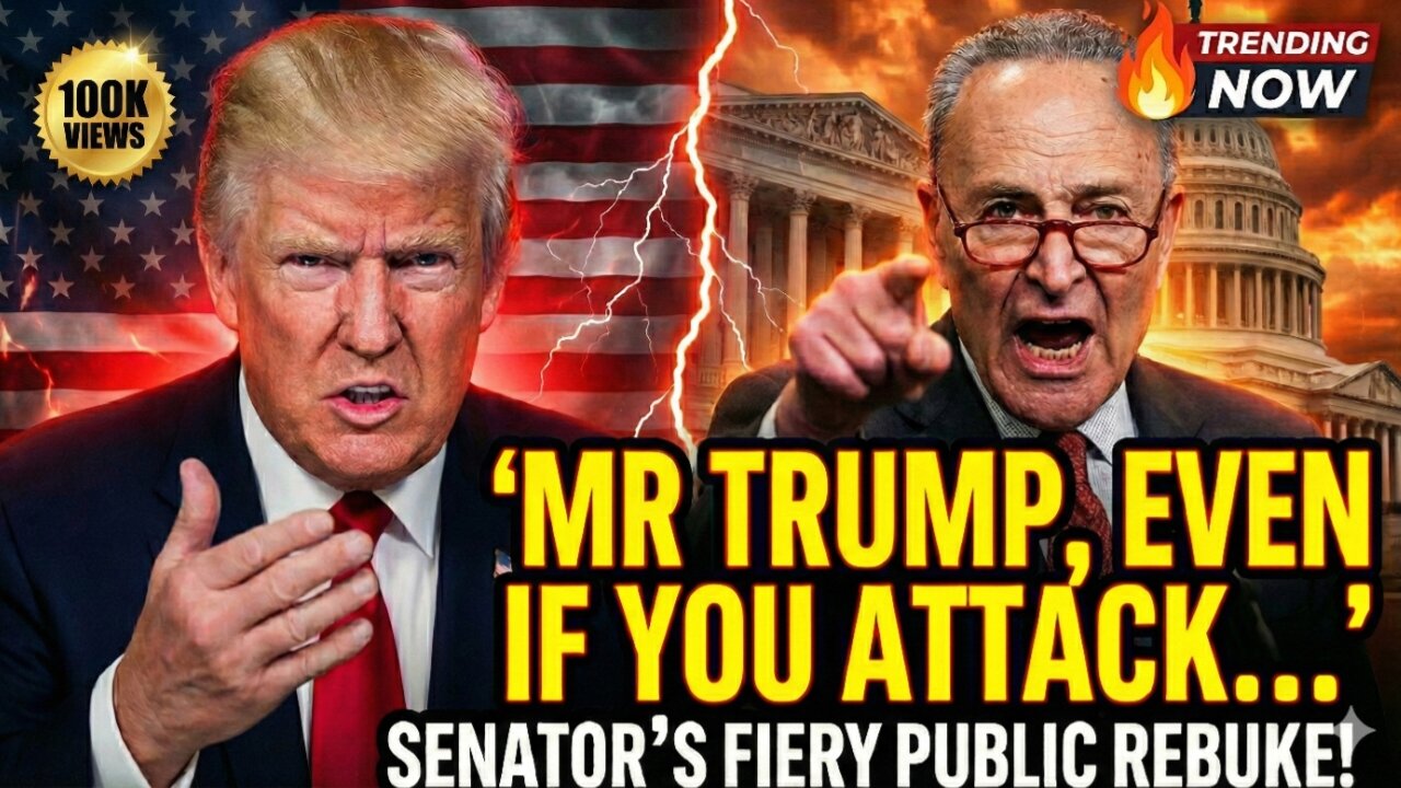 🟢 LIVE NOW: “US Senator FIRES BACK: ‘Mr. Trump, Even If You Attack…’ – Explosive Public Showdown Shocks Washington!”