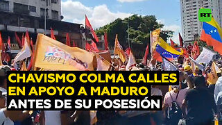 Chavismo colma de alegría las calles a un día antes de la juramentación de Maduro