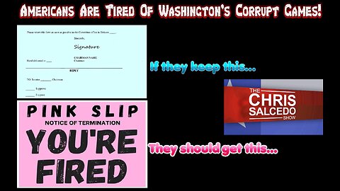 America Voted For Change Not D.C. Games!