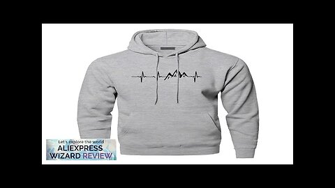 Mountain Heartbeat Hoodies for Man Sweatshirt Autumn Long Sleeve Hooded Sweatshirt Hoodie Review