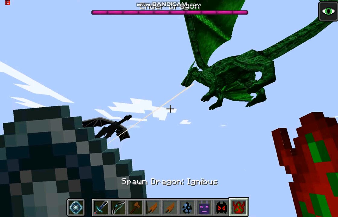 Minecraft mob battle ender dragon vs ignibis