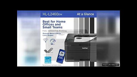 Brother HL-L2460DW Wireless Compact Monochrome Laser Printer with Duplex, Mobile Printing Review