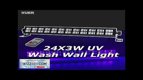 24X3W LED Double Row DJ Disco Bar UV Light Purple Wall Washer Review