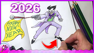 HAPPY NEW YEAR! Drawing of the Joker from Batman