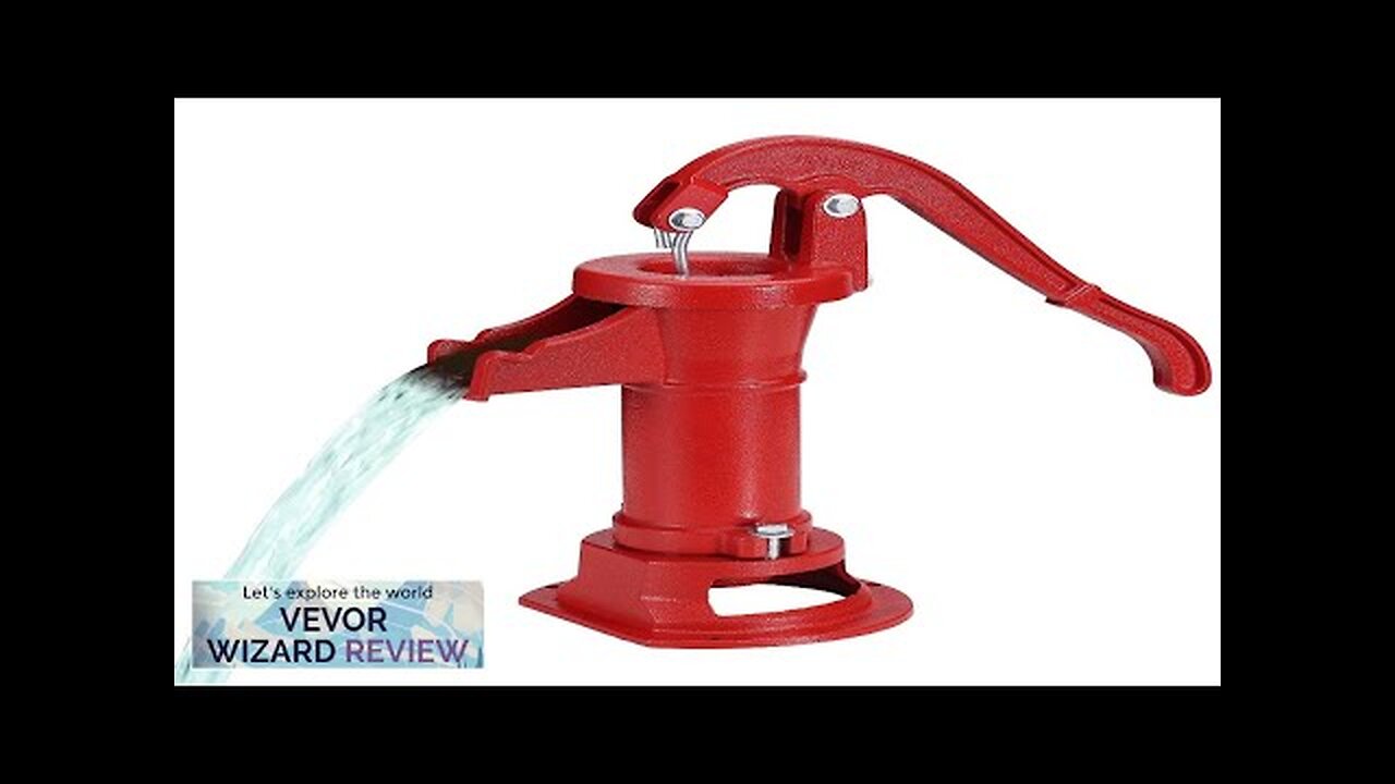 VEVOR Antique Well Hand Pitcher Pump 25 ft Maximum Lift Cast Iron Review