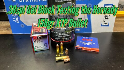 38spl Loaded with Hornady 158gr XTP Bullets, Tested in Gel Block Testing with 5 Barrel Lengths