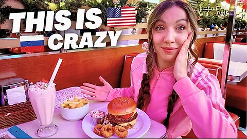 AMERICAN DINER IN RUSSIA! 🇷🇺 Russian girl tries capitalist food in Moscow