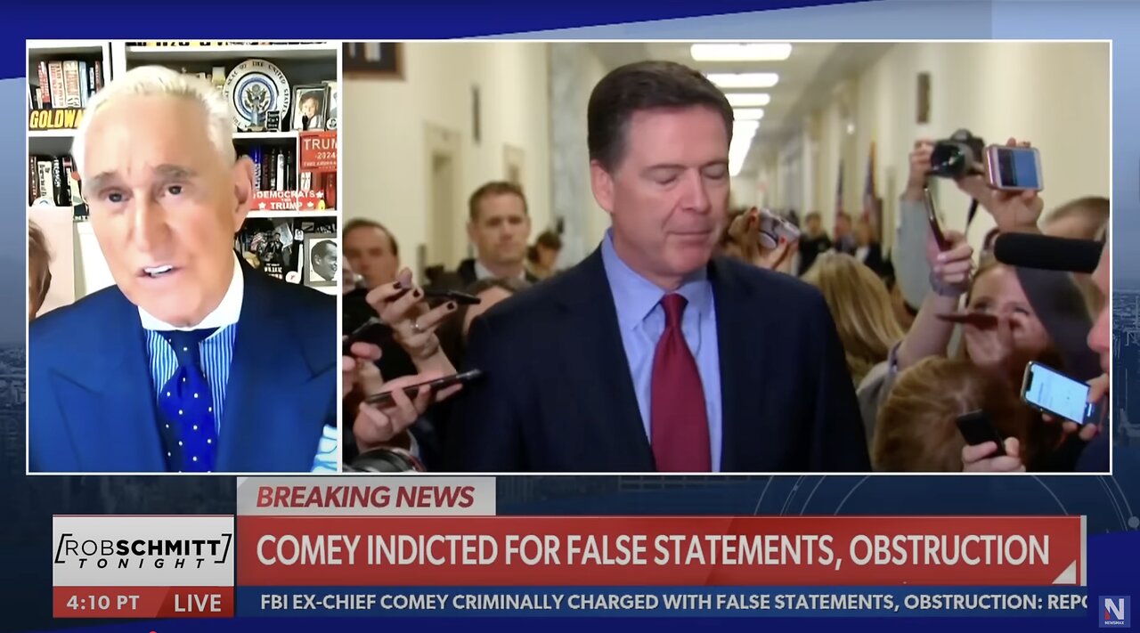Roger Stone, James Comey Charged with Exact Same Crimes. Why No FBI Raid or Gag on Comey? | NEWSMAX