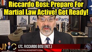 Riccardo Bosi: Prepare For Martial Law Active! Get Ready!