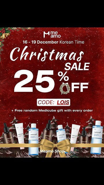 Christmas 🎄 Sale Meamoshop 25% off December 16-19 ❤️discount code LOIS 🌲