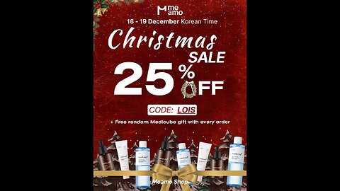 Christmas 🎄 Sale Meamoshop 25% off December 16-19 ❤️discount code LOIS 🌲