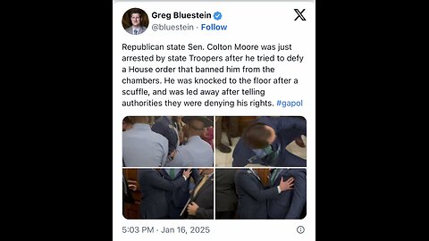 GEORGIA SENATOR ARRESTED🤵‍♂️🚨👮🏛️AT STATE CAPITOL BY STATE TROOPERS🏛️👮‍♂️💫