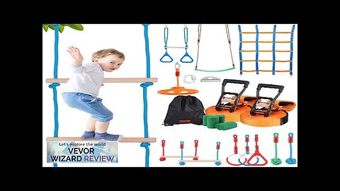 VEVOR Ninja Warrior Obstacle Course for Kids 2 x 65 ft Weatherproof Review