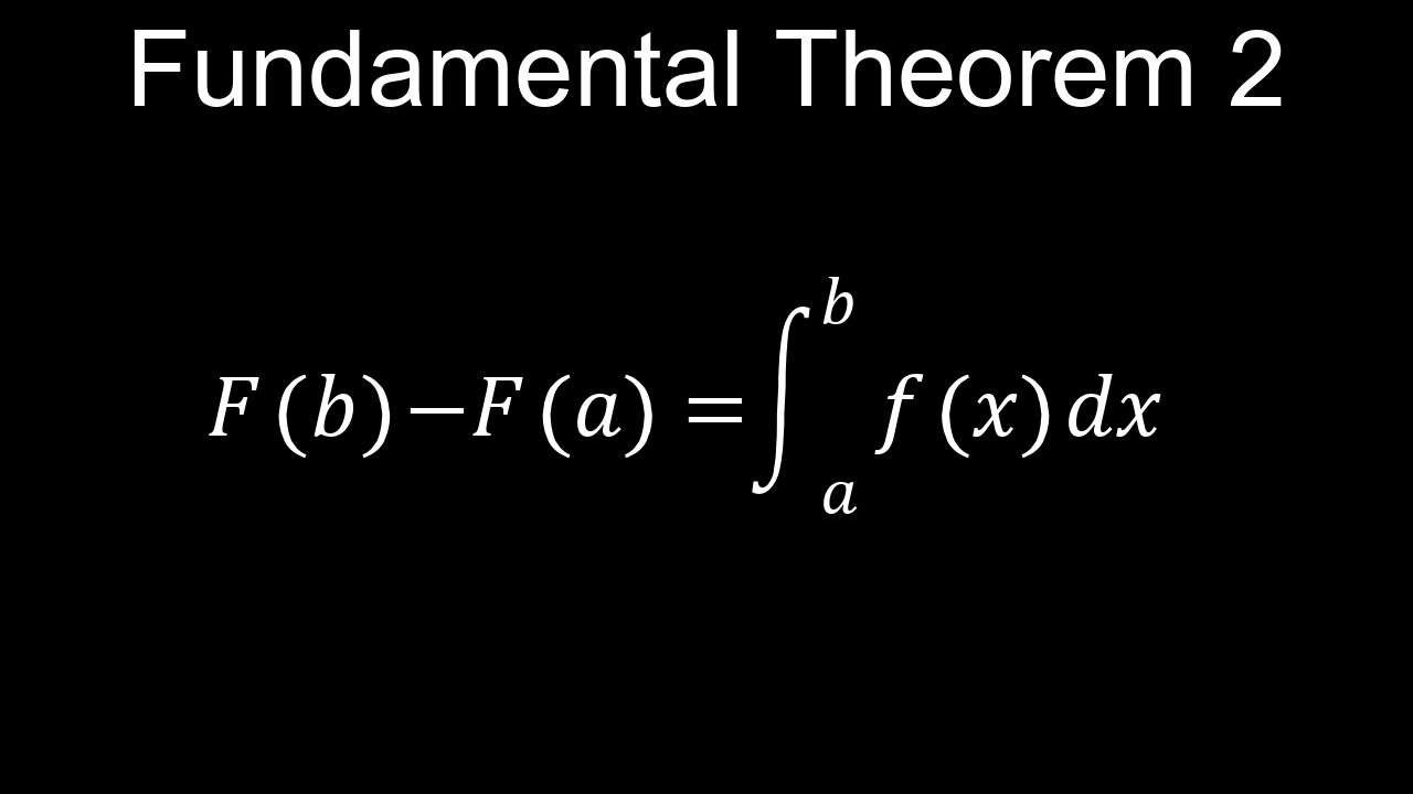Fundamental Theorem of Calculus, Part 2, Definite Integrals, Basic Proof - Calculus