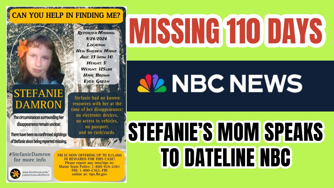 Stefanie Damron VANISHED in Maine Woods 110 Days | Mom SPEAKS to Dateline NBC