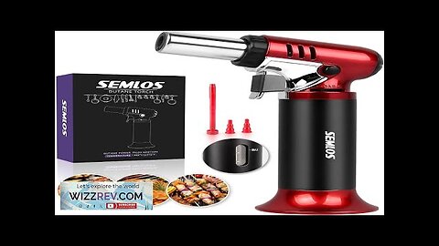 Semlos Butane Torch with Fuel Gauge Refillable Kitchen Torch Lighter with Safety Review