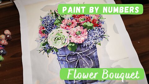 Paint-by-numbers: Flower bouquet