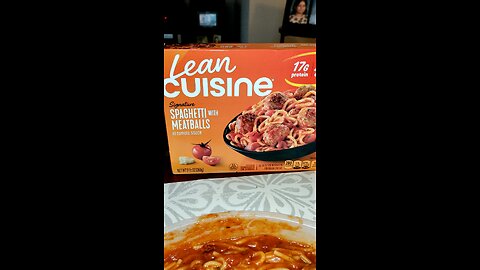 Eating Lean Cuisine Signature Spaghetti With Meatballs, Dbn, MI, 1/7/25