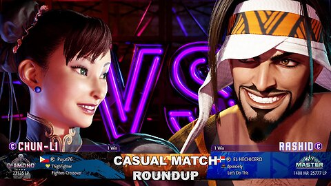 Kuya Kalbo SF6 Casual Match Roundup. Chun Li 4 star Diamond Rank [Hori Fight Stick]