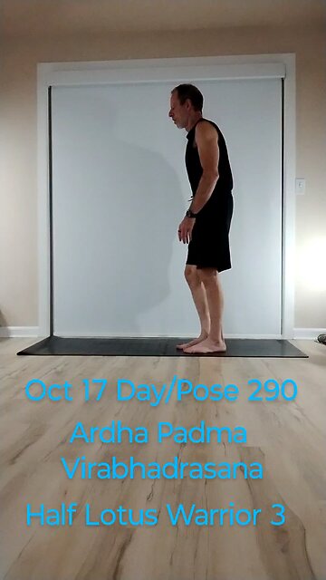 Ardha Padma Virabhadrasana / Half Lotus Warrior 3