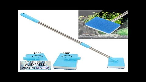 180° adjustable Double-Sided Sponge Cleaning Brush Cleaner Scrubber Aquarium Fish Tank Glass Review