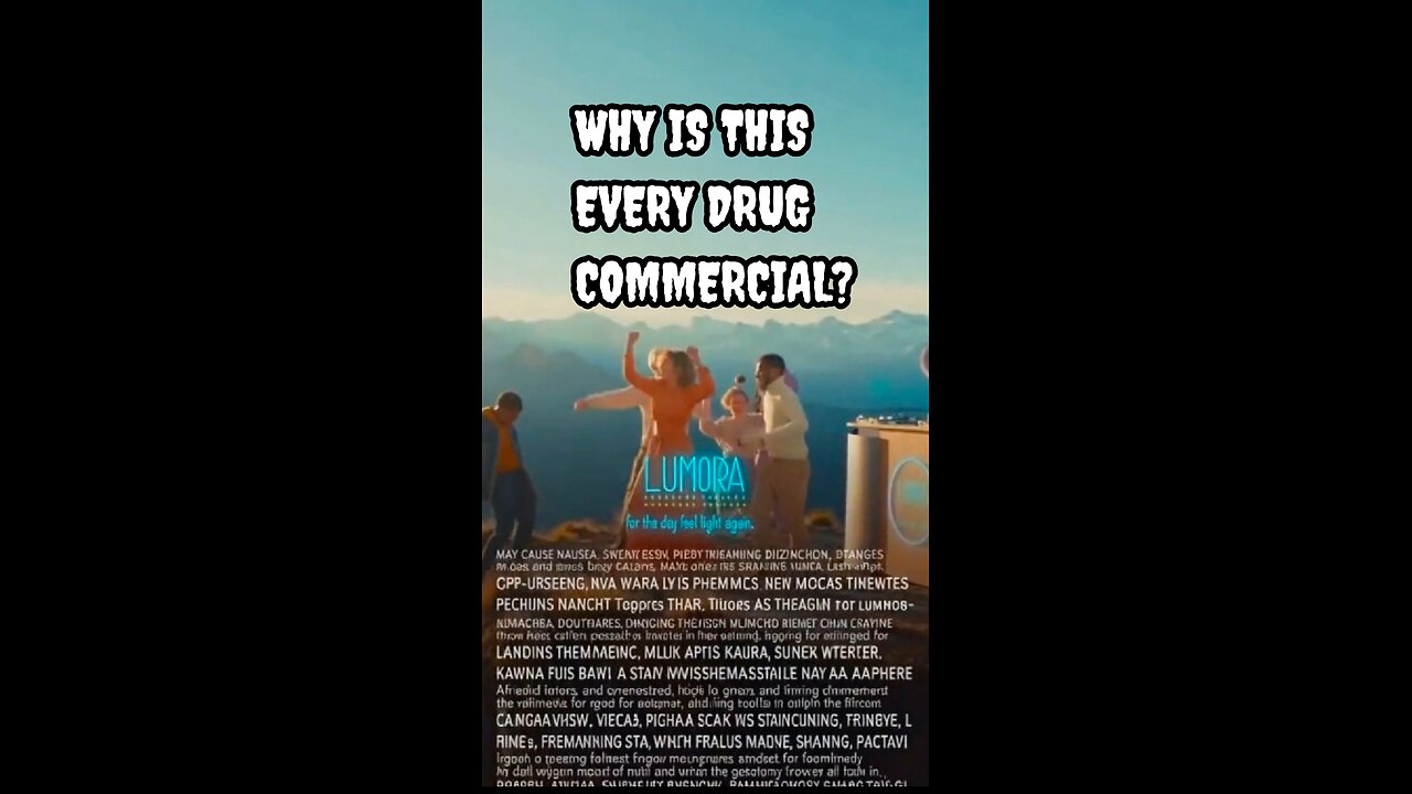 Why is this every drug commercial? Time to wake up