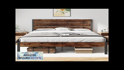 Queen Bed Frame with Headboard and Footboard with Under Bed Storage All-Metal Review