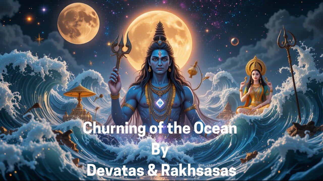 Churning of the Ocean by Devatas & Rakhsasas