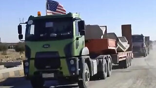 US military construction convoy spotted heading to northern Syria to build a military base