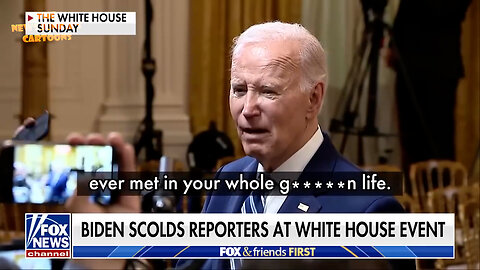 13 days to go. A world class jerk Biden insults a reporter for asking "Do you still believe Trump is a threat to democracy?": "I know more world leaders than any one of you ever met in your whole goddamn life... Not a joke."