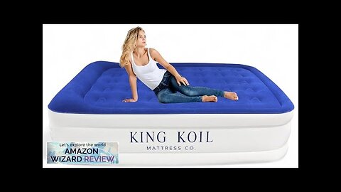 King Koil Luxury Pillow Top Plush Queen Air Mattress With Built-in High-Speed Review