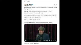 They murdered us, the people. Ivermectin is a harmless wonder drug like DMSO.