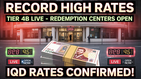 Record High Rates 🚨 Tier 4B LIVE – Redemption Centers Open & IQD Rates Confirmed! 💥 Iraqi Dinar News