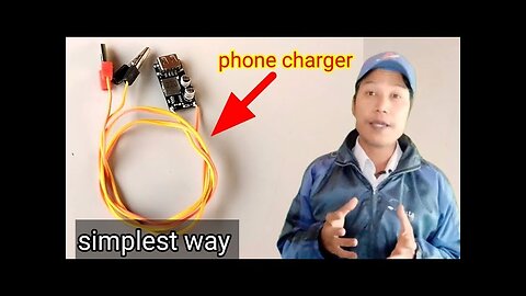 ဆိုင်ကယ်battery နဲ့ ဖုန်းအားသွင်းမယ်၊How to Phone Charger with Motorcycle Battery