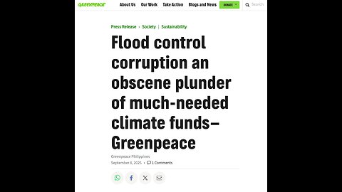 One trillion lost to Corruption under Marcos Jr. Since 2023 says Greenpeace, worth half of promised
