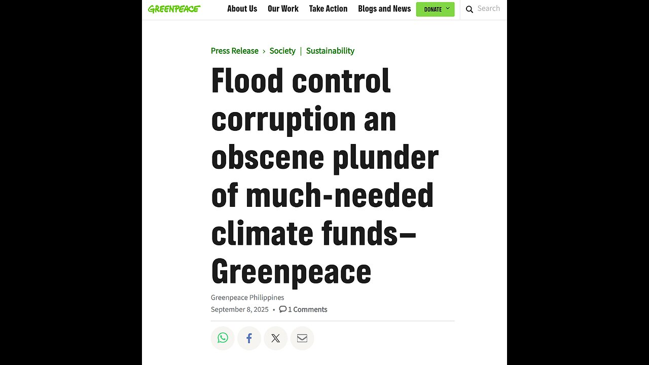 One trillion lost to Corruption under Marcos Jr. Since 2023 says Greenpeace, worth half of promised