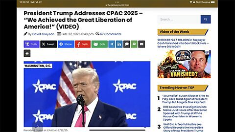 President Trump Addresses CPAC 2025 – “We Achieved the Great Liberation of America!