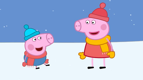 Peppa Pig is playing in the snow | Peppa Pig Funny Animation